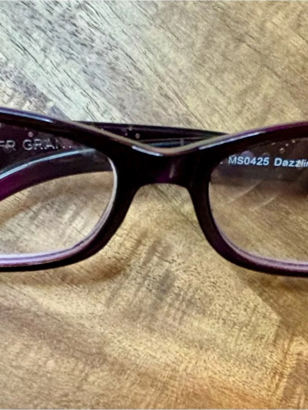 Foster Grant Purple Rectangle Women's Eyeglass Frames